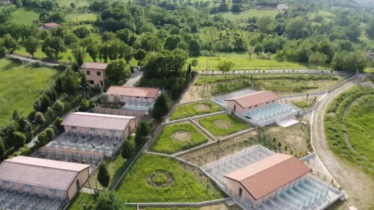 Veduta aerea della struttura di Montella
